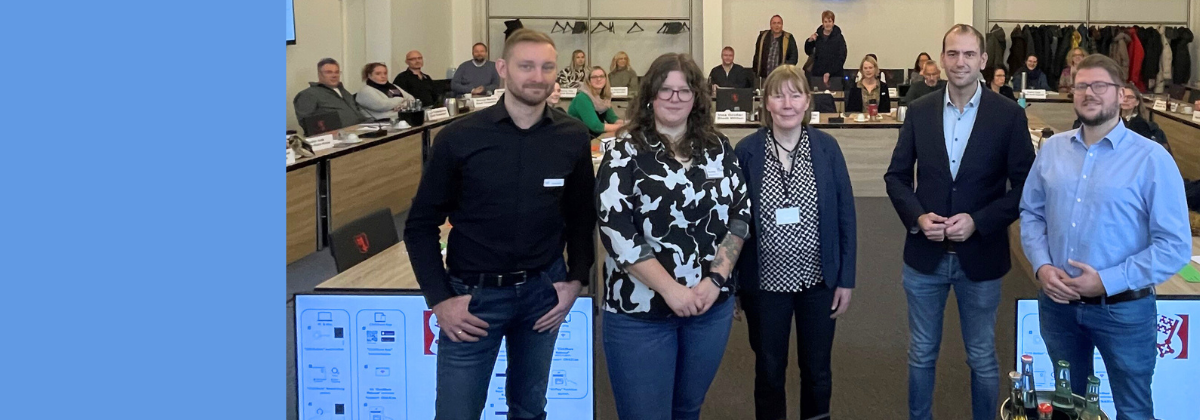 Christoph Straub (Psychiatriekoordinator des Kreises Soest), Kira Budde (Inklusionsbeauftragte der Stadt Soest), Doris Rüter (Beauftragte für Menschen mit Behinderung der Stadt Münster), Hendrik Schickhoff (Fachbereichsleiter Jugend und Soziales der Stadt Soest), Dennis Bröcking (Leiter des Sozialamts der Stadt Soest)