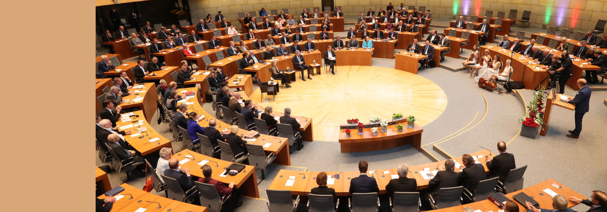 Plenarsaal im Landtag von Nordrhein-Westfalen