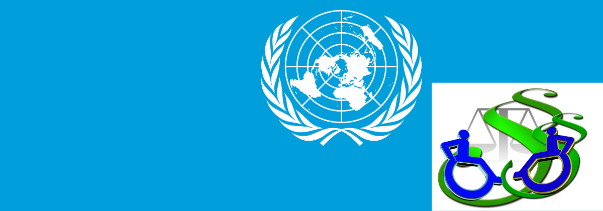 Logo UN, Paragrafen, Rollstuhlfahrer