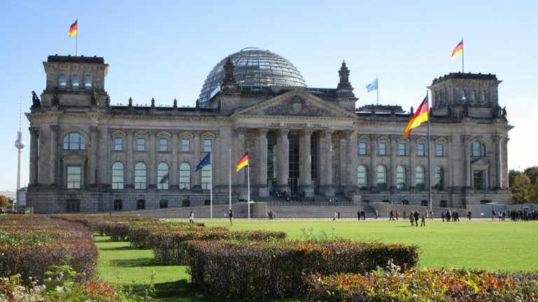Bild des Reichstages in Berlin, Sitz des Deutschen Bundestages