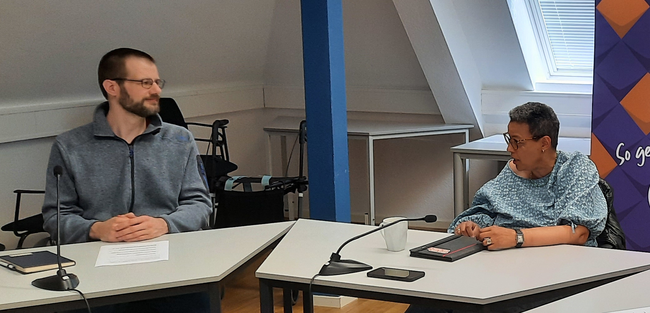 links: Gero Büskens (KSL.Düsseldorf), rechts: Jeannette Kapere