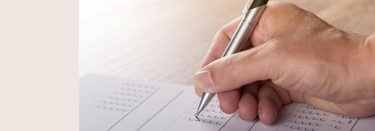 Fragebogen, Hand, Stift