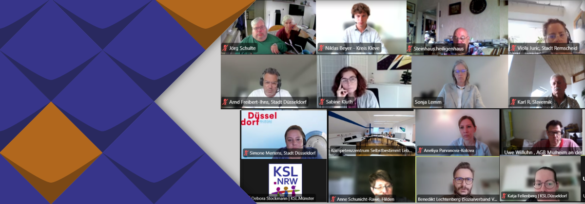 Teilnehmer*innen des Austauschforums per Videokonferenz