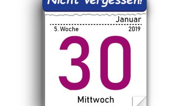 Kalenderblatt 30.01.2019