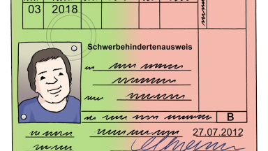 Beispiel eines Schwerbehindertenausweises