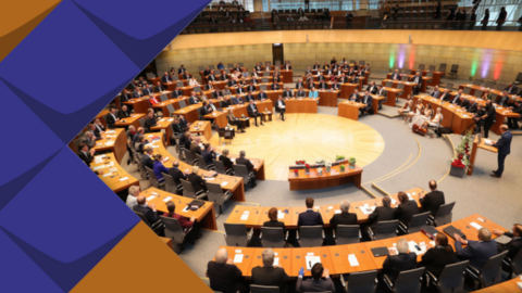 Plenarsaal im Landtag von Nordrhein-Westfalen