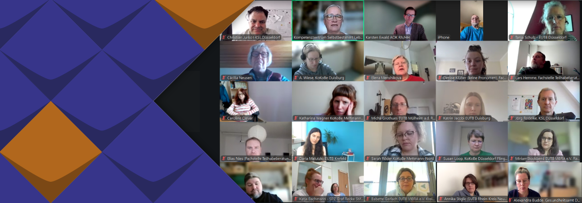 Teilnehmer*innen des Netzwerktreffens per Videokonferenz