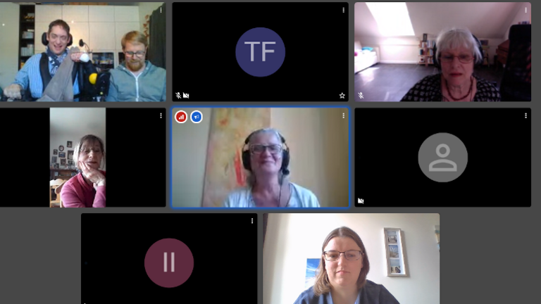 Das Bild zeigt die Videokonferenz des Lotsentreffens