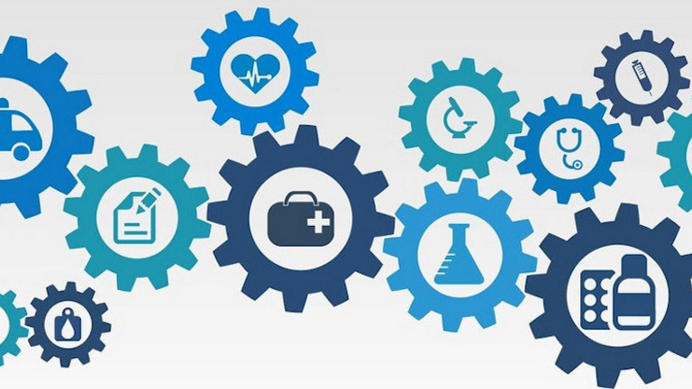 Das Bild zeigt mehrere Piktogramme mit verschiedenen medizinischen Symbolen.