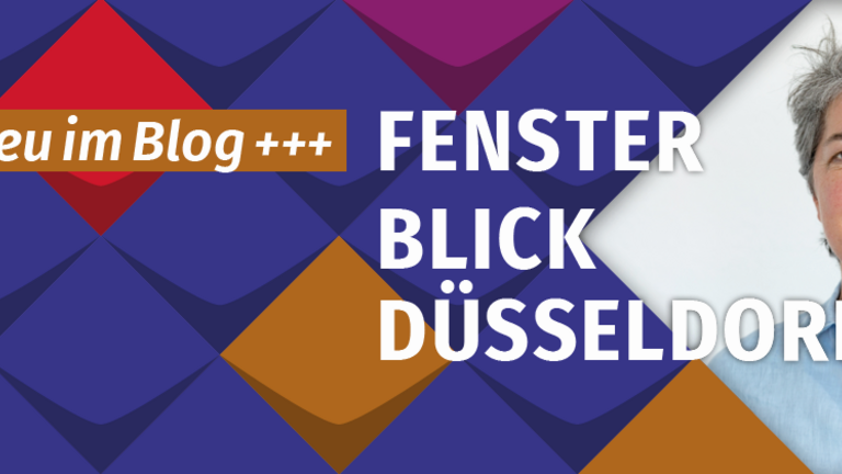 Neu im Blog mit Namen Fensterblick: Ellen Dieball vom KSL.Düsseldorf auf cognac-farbigen Kacheln im Fensterblick des KSL.Düsseldorf