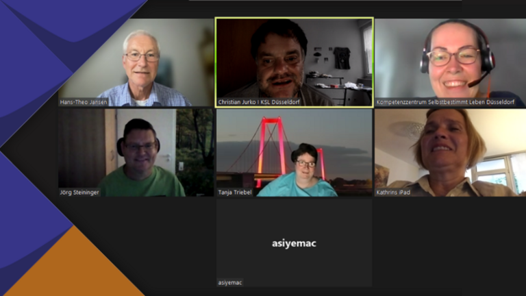 Teilnehmer*innen des Stammtisches für Assistenznehmer*innen per Zoom