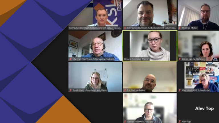 Teilnehmer*innen des Austauschforums für Behindertenbeauftragte online per Zoom