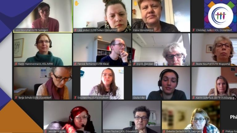 17 Teilnehmer*innen des EUTB-Austauschforums per Zoom