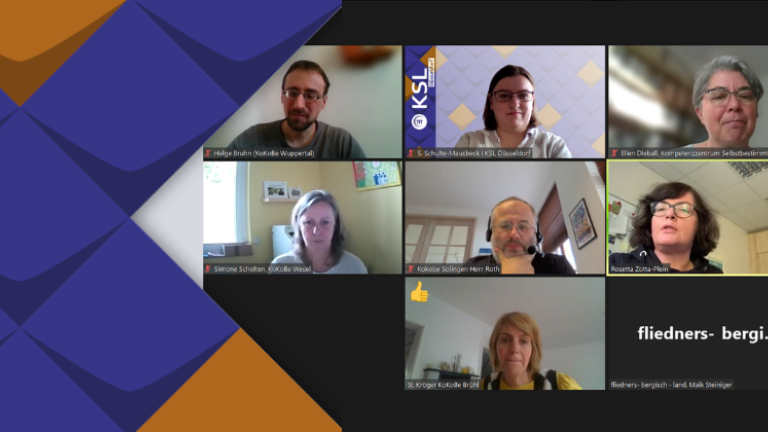 Neun Teilnehmer*innen des Netzwerktreffens online per Zoom