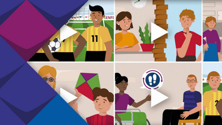 Ausschnitte der Videos zur barrierefreien Kommunikation