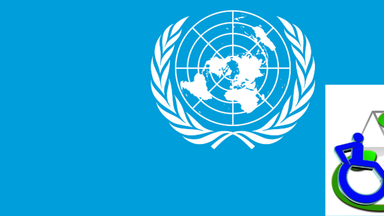 Flagge der Vereinten Nationen, Rollstuhlfahrer, Paragrafen