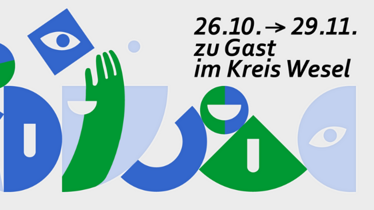 KulturTandem 2024, 26.10. - 29.11. zu Gast im Kreis Wesel; verschiedene Formen mit bunten Farben