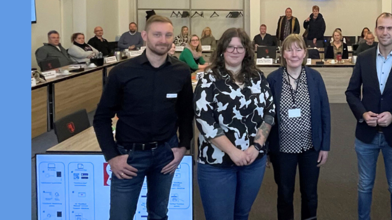 Christoph Straub (Psychiatriekoordinator des Kreises Soest), Kira Budde (Inklusionsbeauftragte der Stadt Soest), Doris Rüter (Beauftragte für Menschen mit Behinderung der Stadt Münster), Hendrik Schickhoff (Fachbereichsleiter Jugend und Soziales der Stadt Soest), Dennis Bröcking (Leiter des Sozialamts der Stadt Soest)