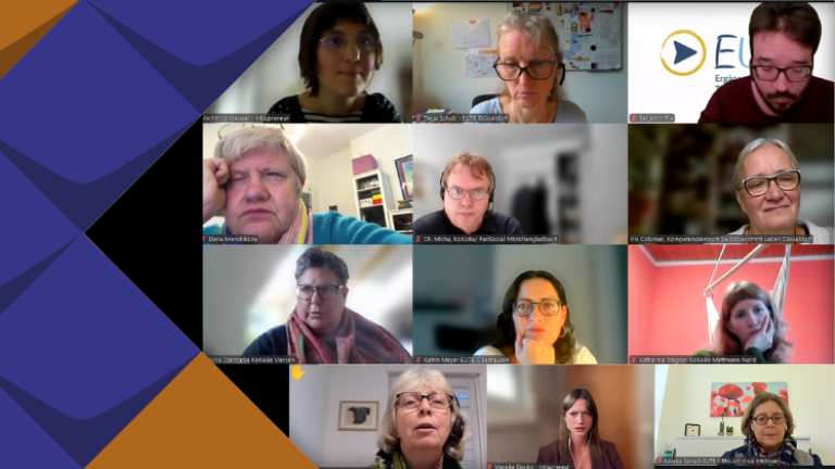 Einige Teilnehmer*innen des Netzwerktreffens per Videokonferenz